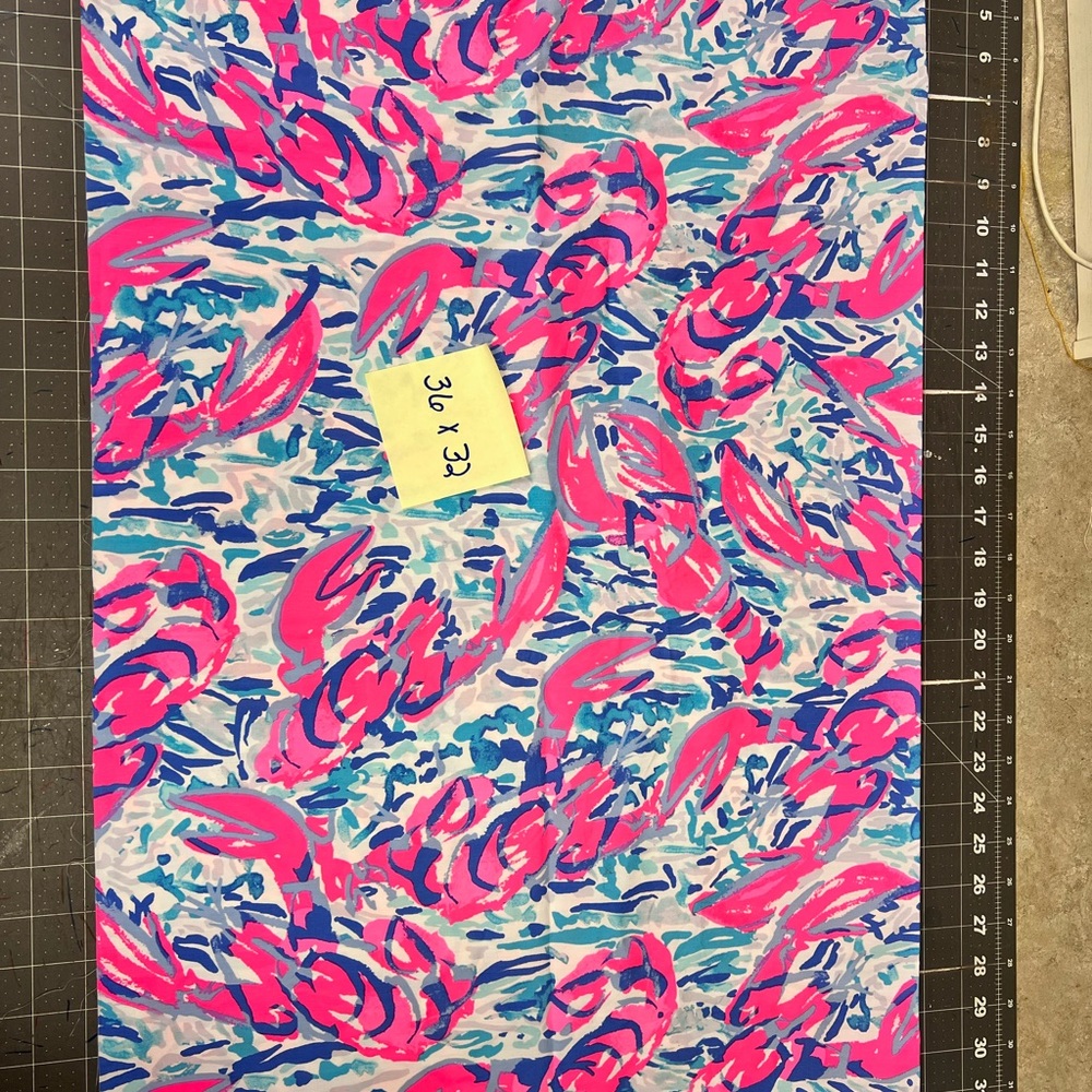 Vibrant Pink and Blue Patterned Fabric